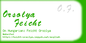 orsolya feicht business card